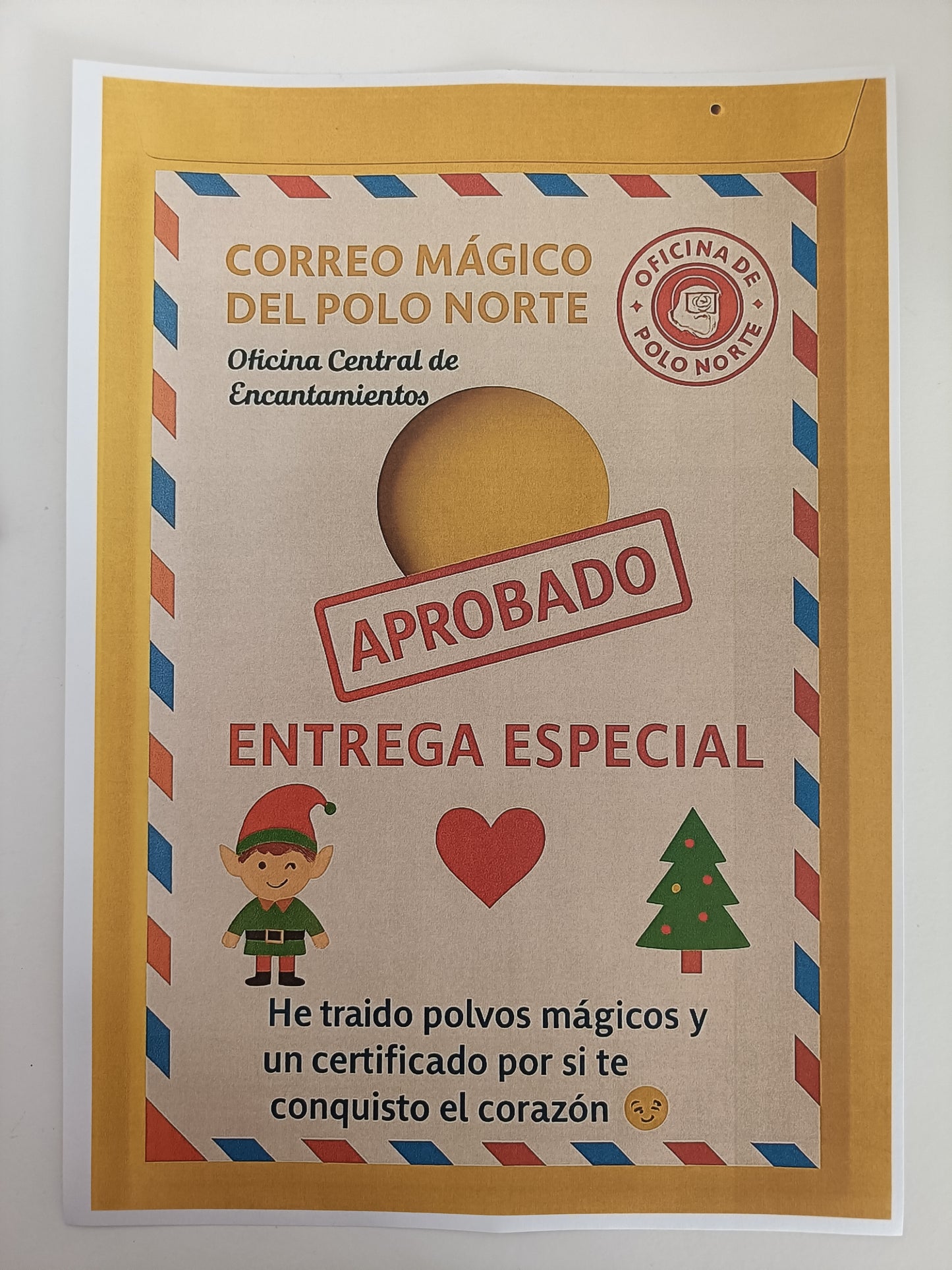 Sobres, cartas, certificados, carnets, silueta, polvos mágicos (no incluye el elfo)